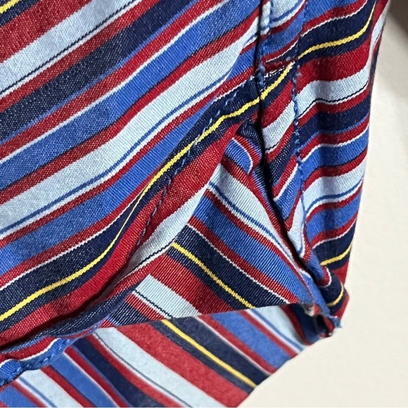 Tommy Hilfiger Button Up Shirt Striped Flag Logo Long Sleeve Multicolor Size 2XL - Picture 6 of 13